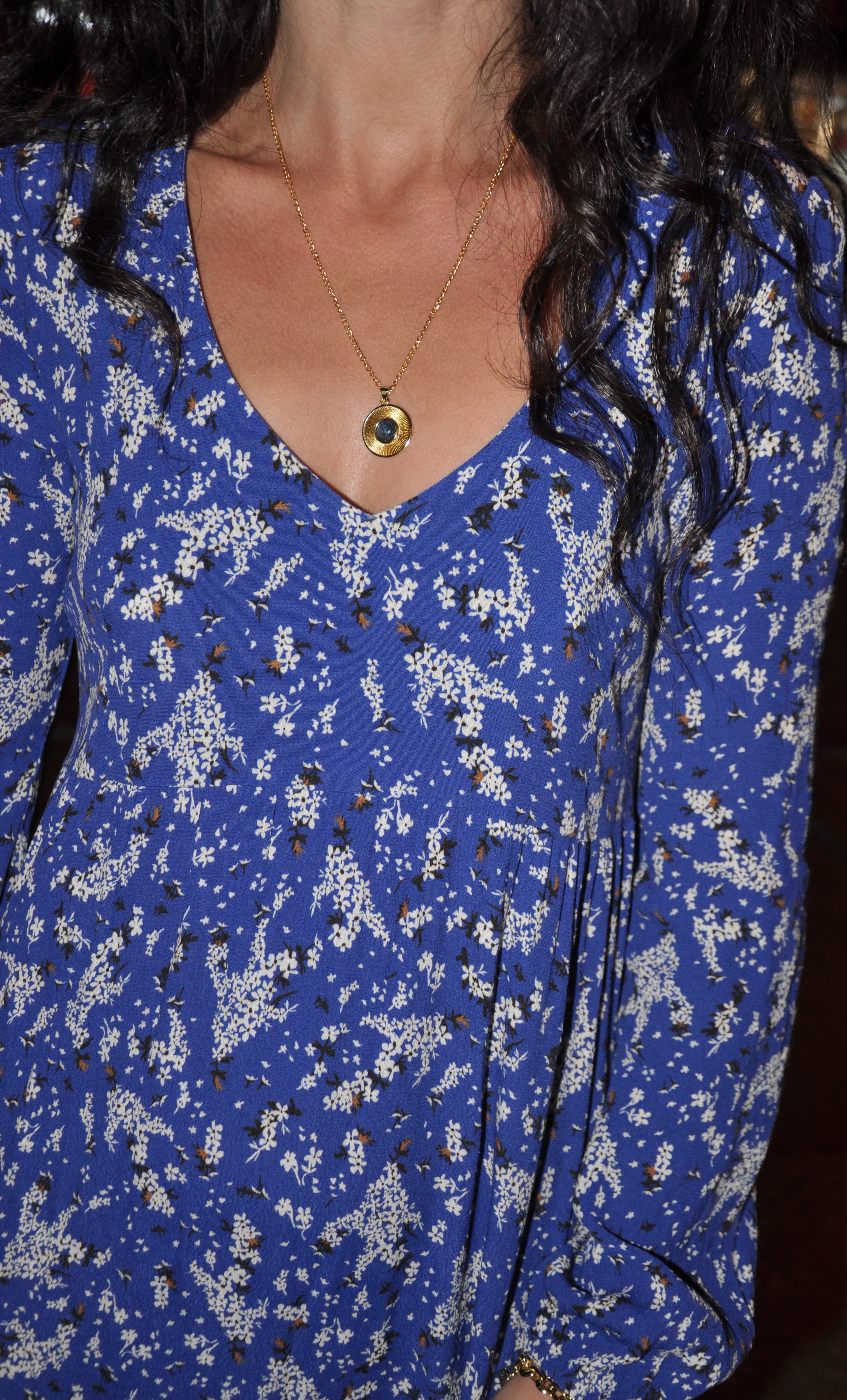 The Tunik Moonbeam Blue Tigers Eye Necklace