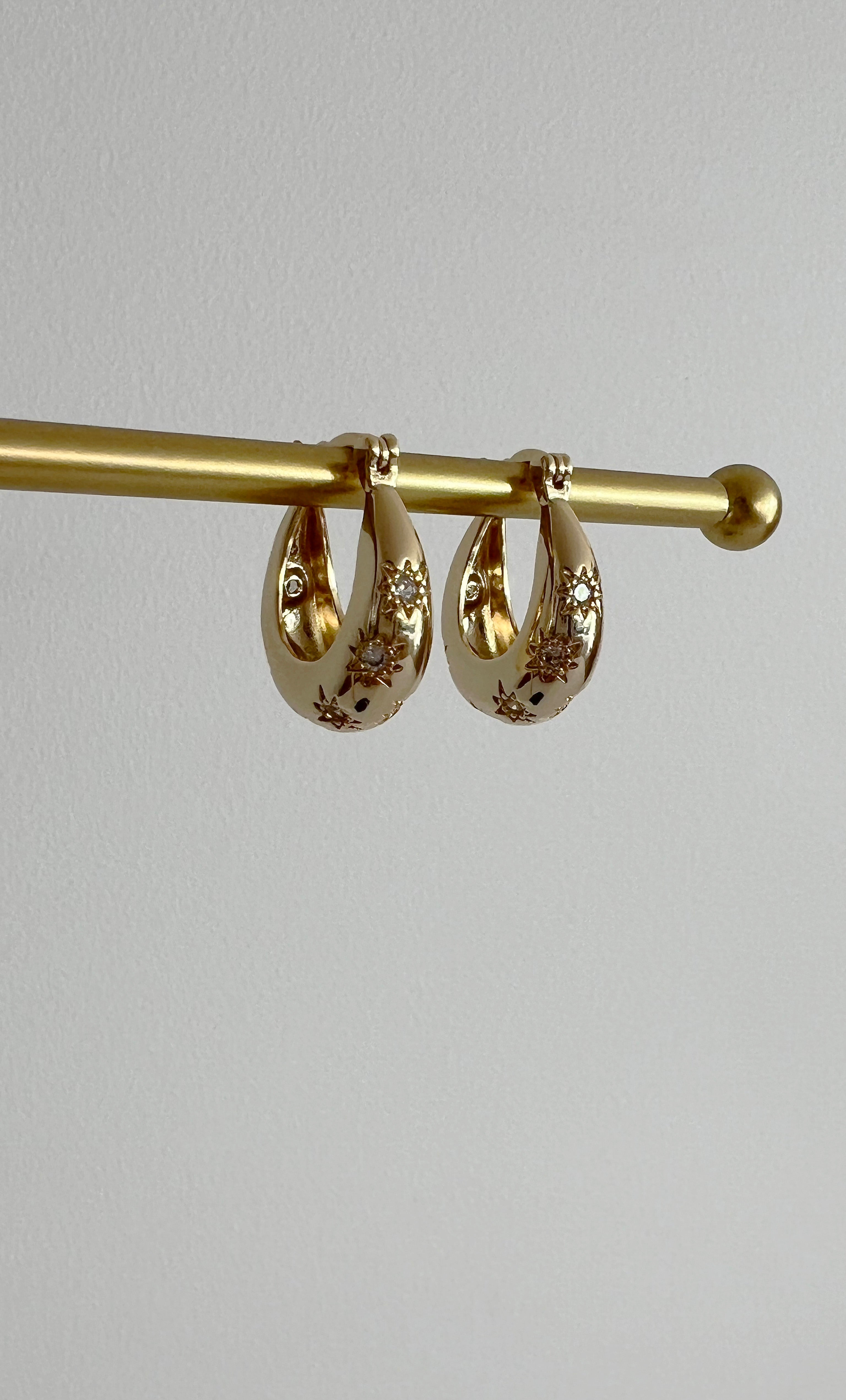 The Tunik Celestial Star Dome Earrings