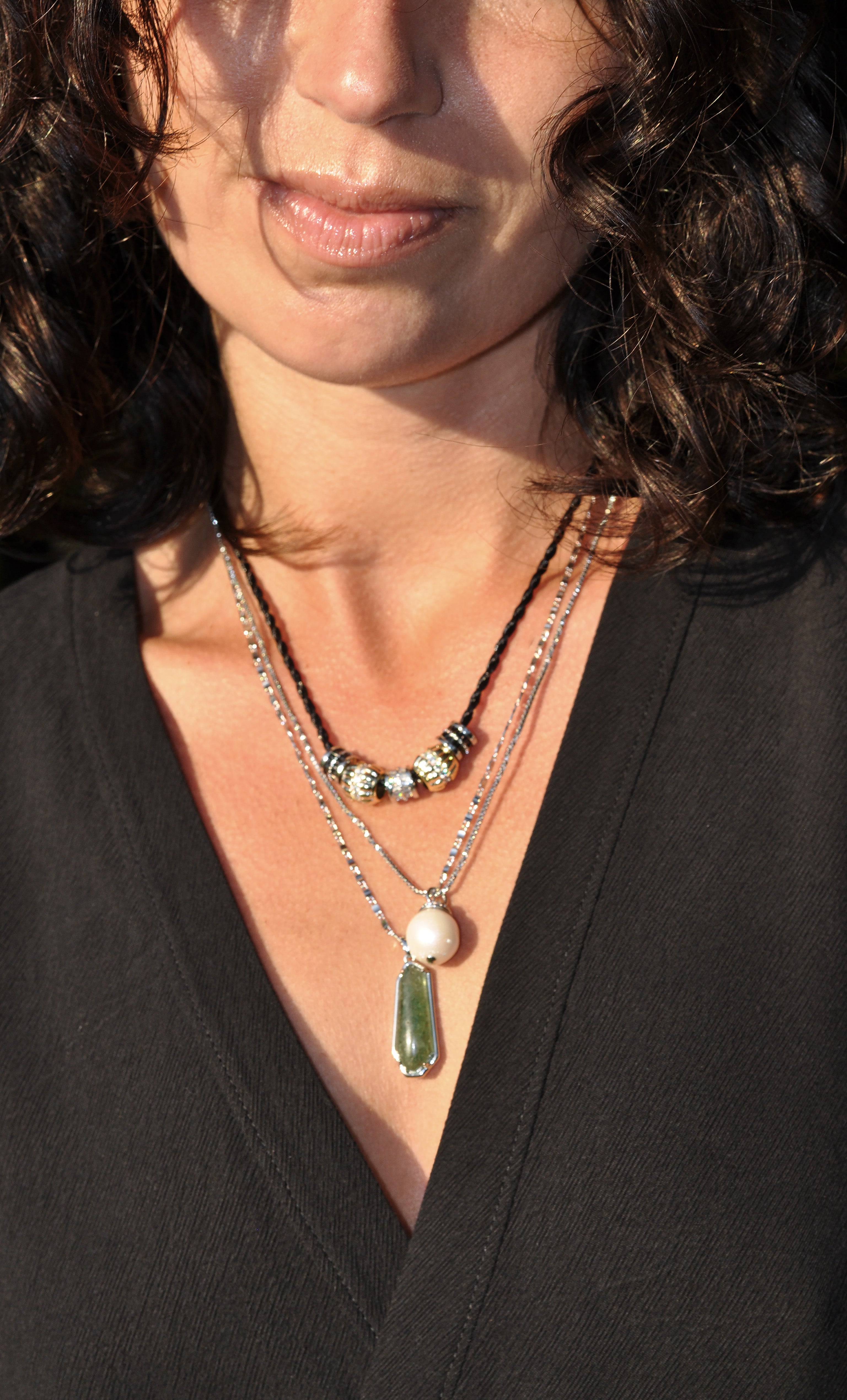 The Tunik Jewel's of the Night Necklace - White Gold Fill