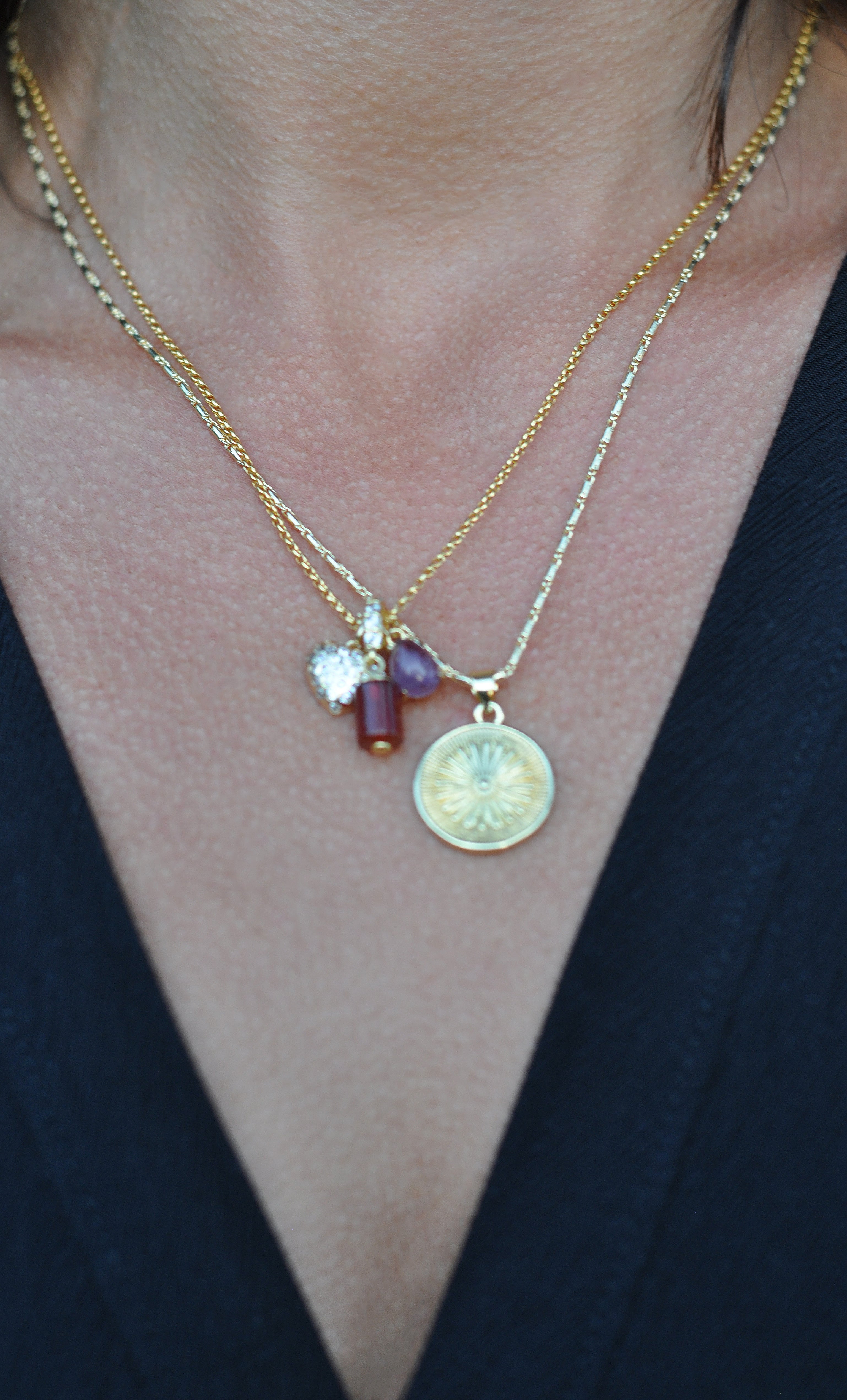 The Tunik Starlight Medallion Charm Necklace